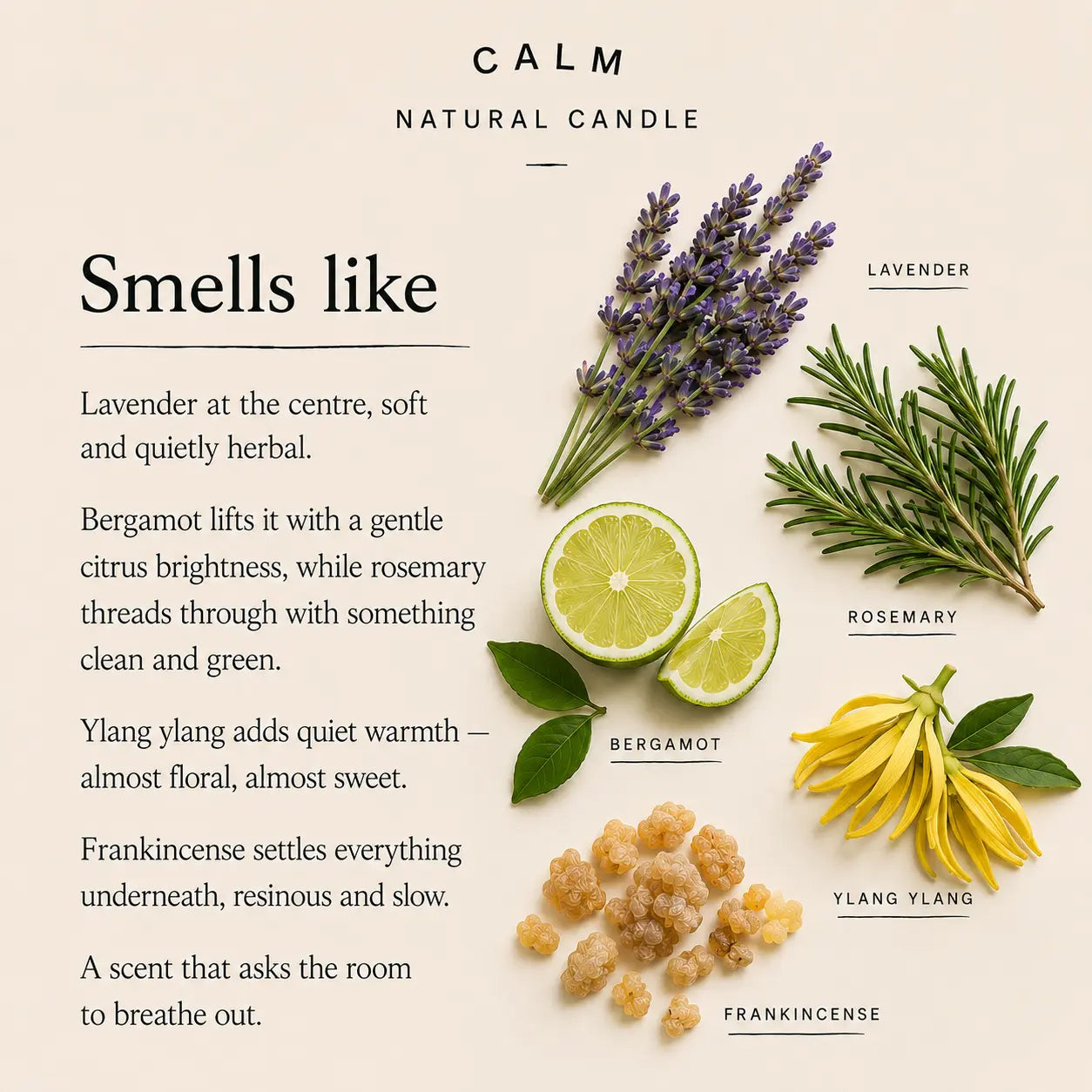 Calm Natural Scented Candle Made By Coopers