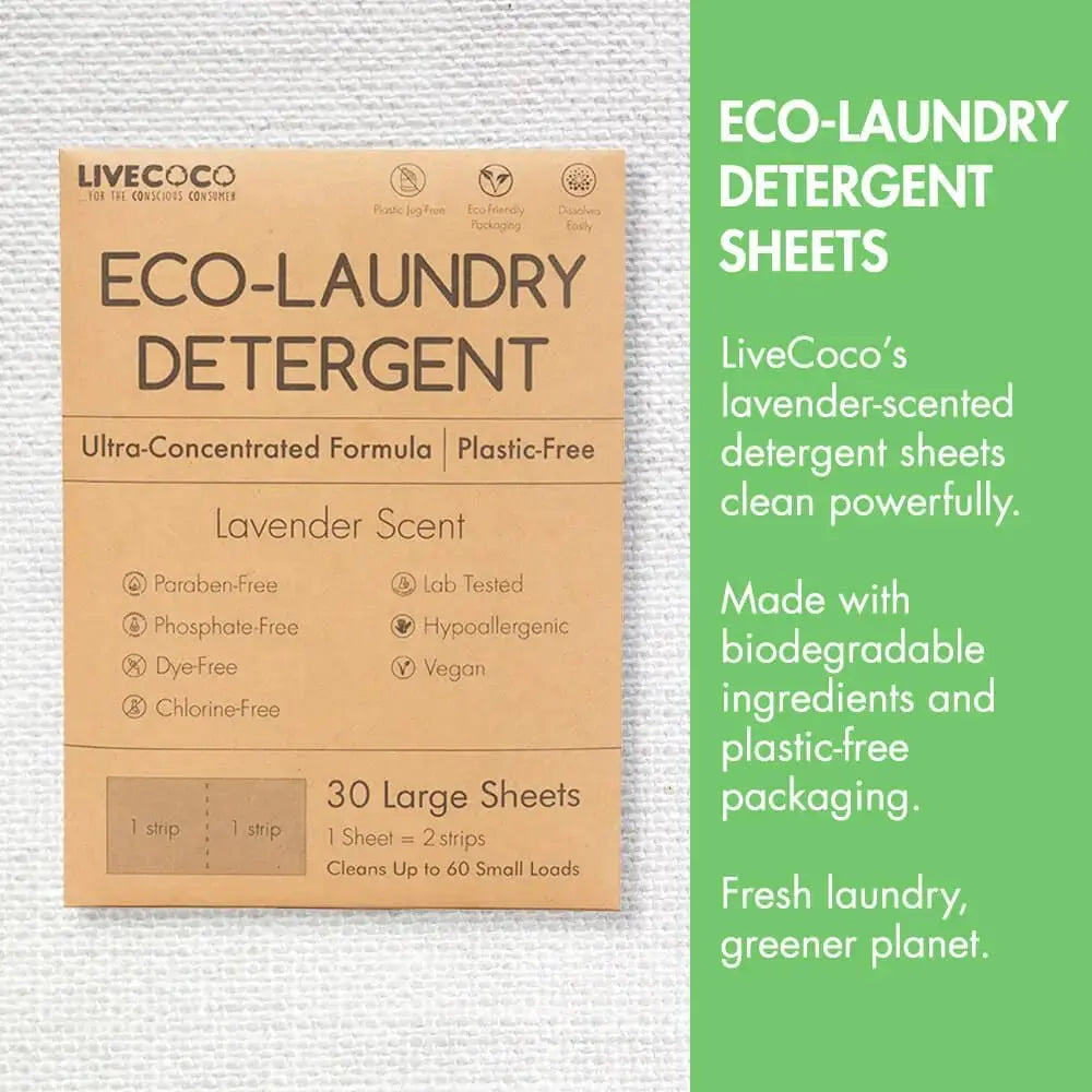 Eco-Laundry Detergent Sheets (60 Loads) LiveCoco