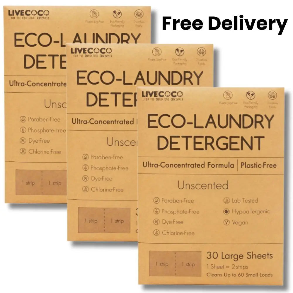 Eco-Laundry Detergent Sheets (60 Loads) LiveCoco