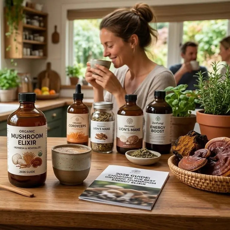 Organic mushroom energy elixir   