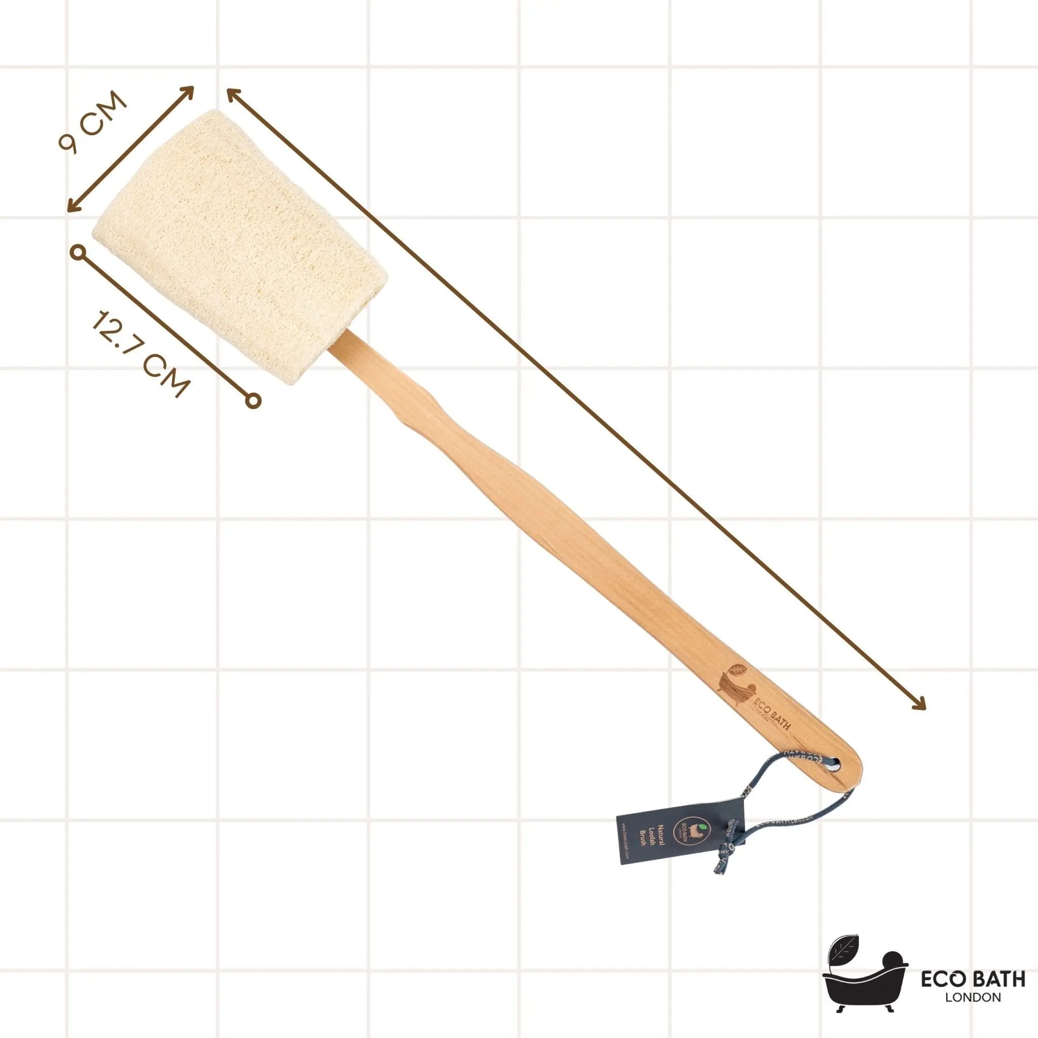 Eco Bath London Natural Loofah Brush - Premium Loofah Body Brush with Handle Eco Bath London