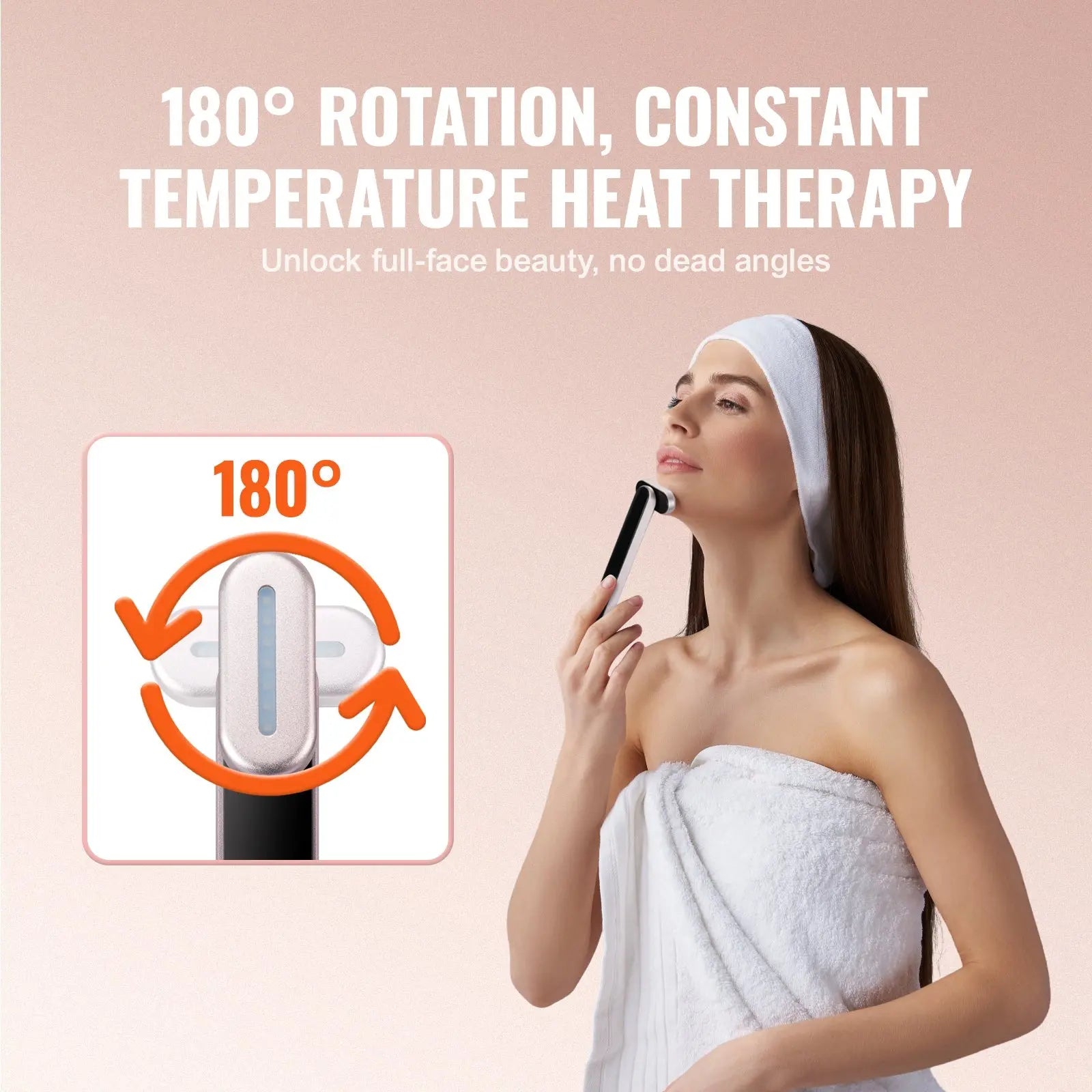 LED Red Light Therapy Facial Wand With Heat & Massage Indira Enterprises LTD