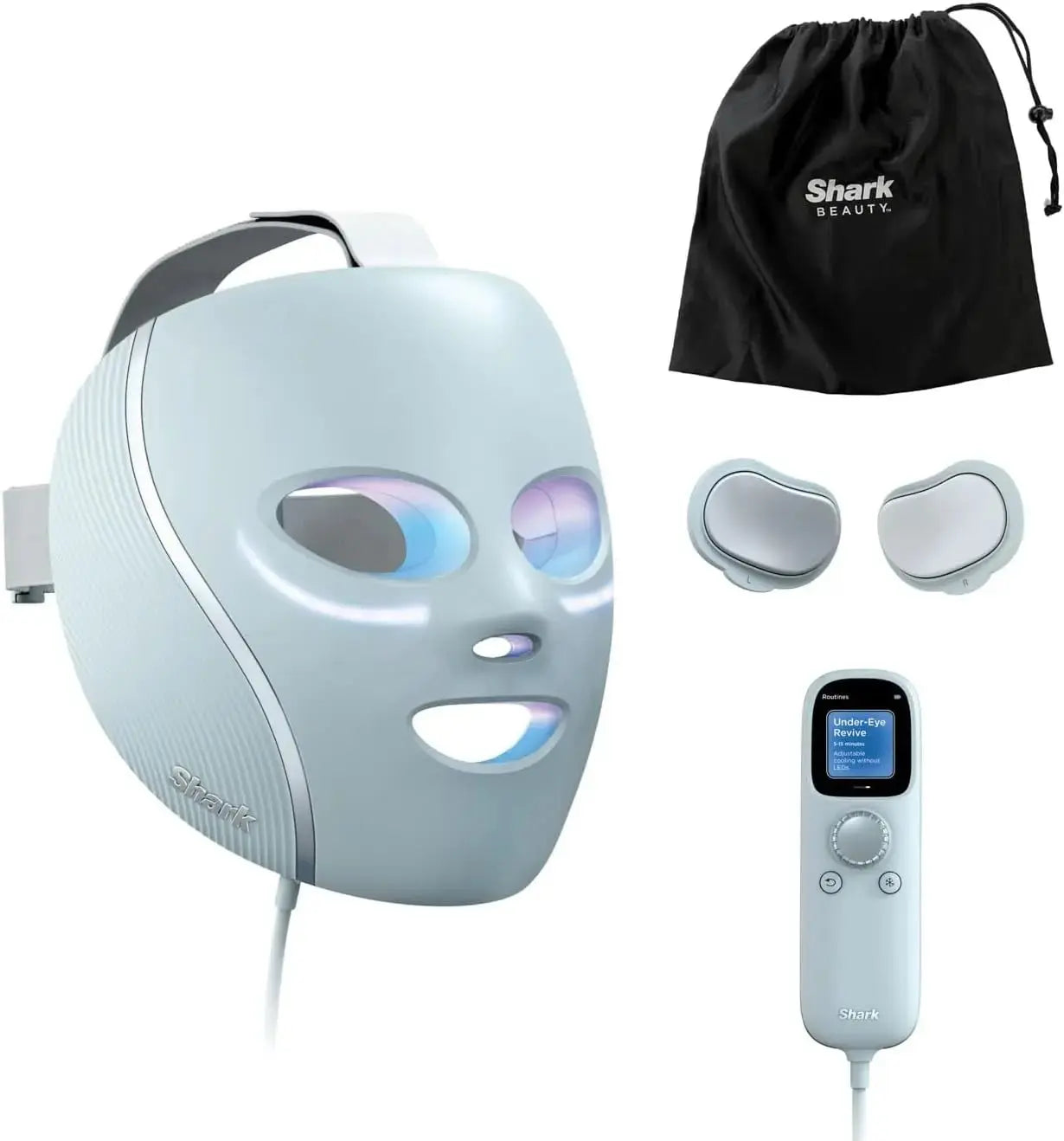 Shark CryoGlow LED Face Mask with Under-Eye Cooling, brand new Netmarket