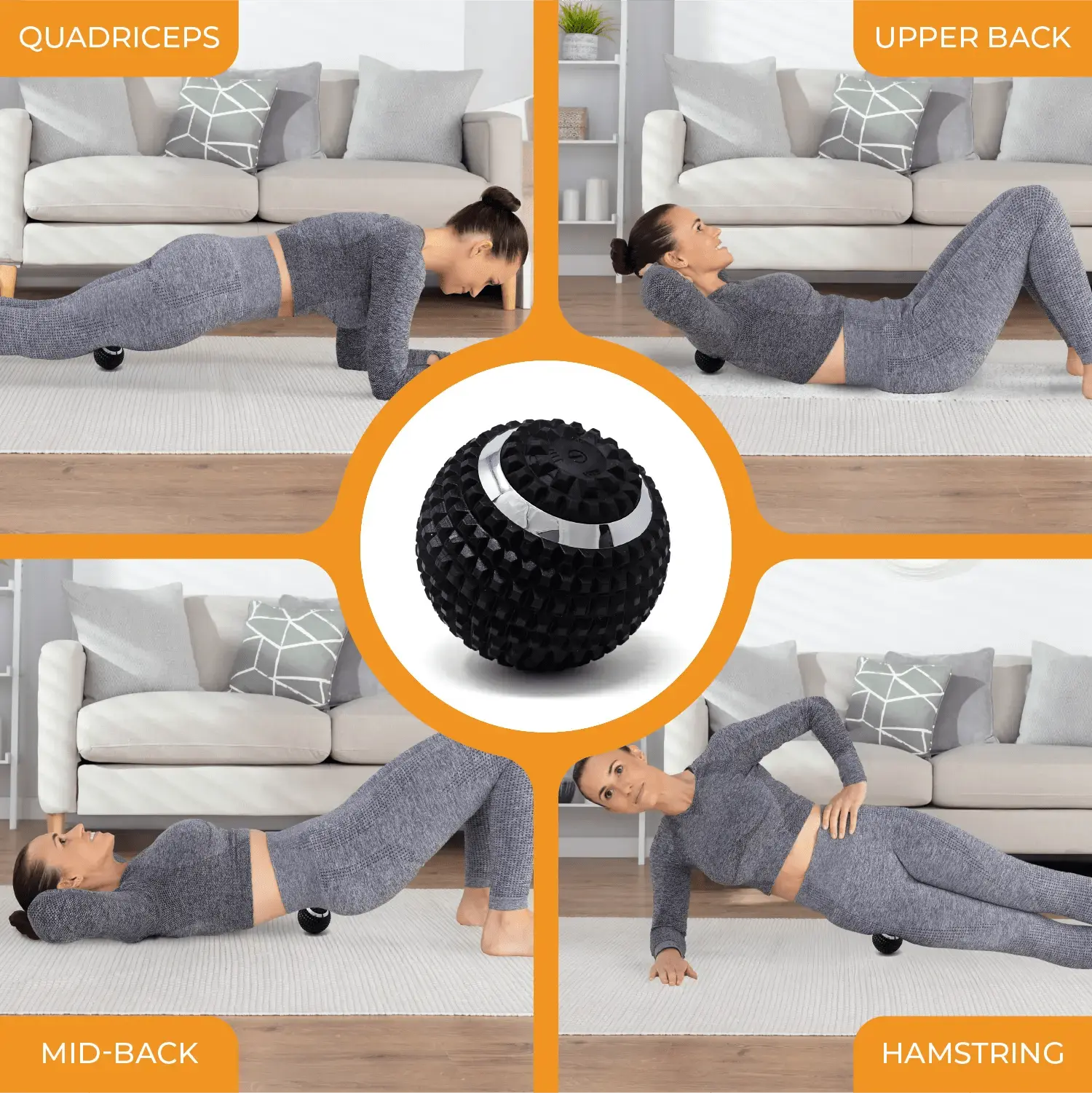 Vibrating Massage Ball (Black) LyfeFocus